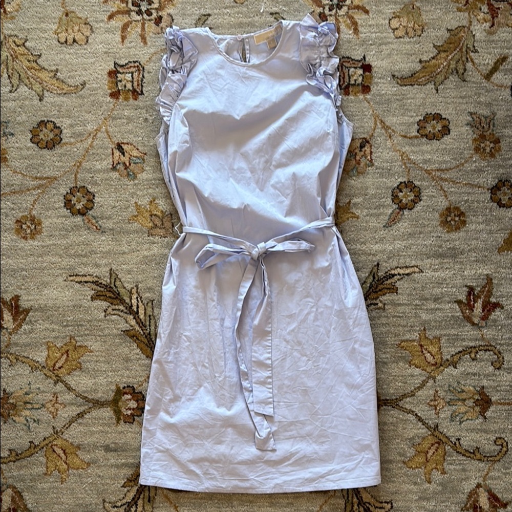 Michael Kors: Elegant Light Blue Sleeveless Dress